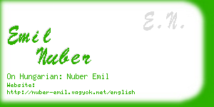 emil nuber business card